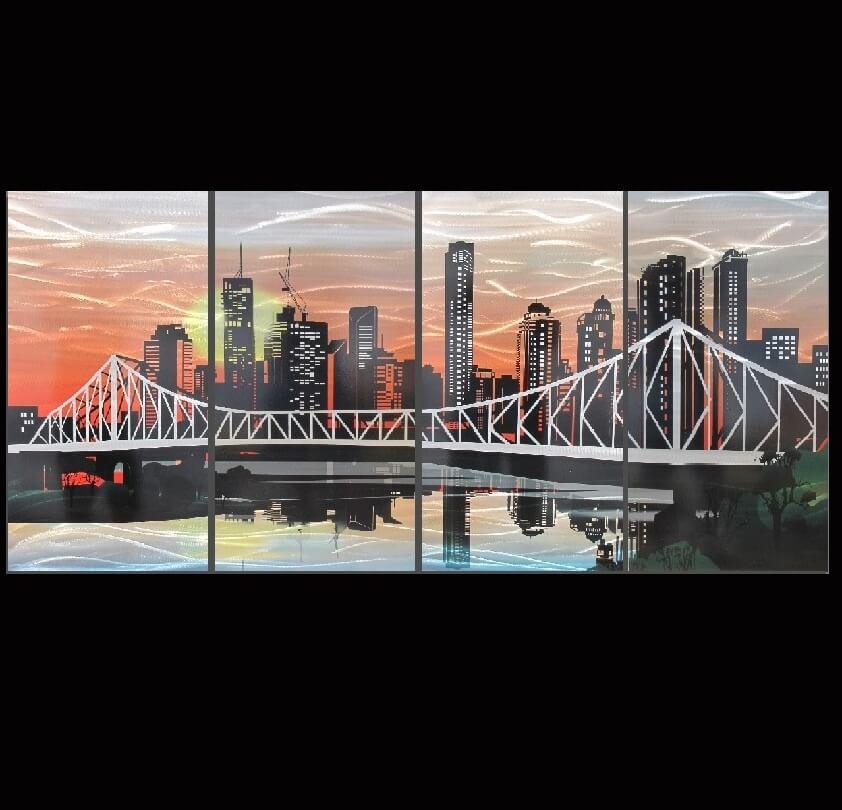 Brisbane City Skyline City Skyline Brisbane Wall Art