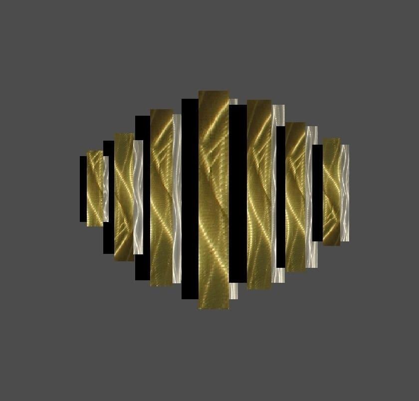 Gold Metal Wall Sculpture Metalistik Metal Wall Art