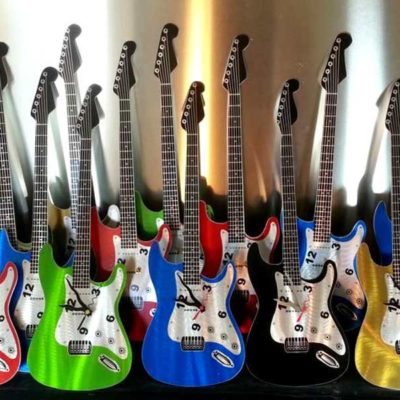 guitar metal wall clocks