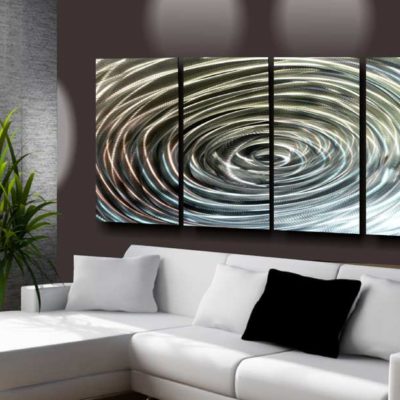 brushed metal wall art