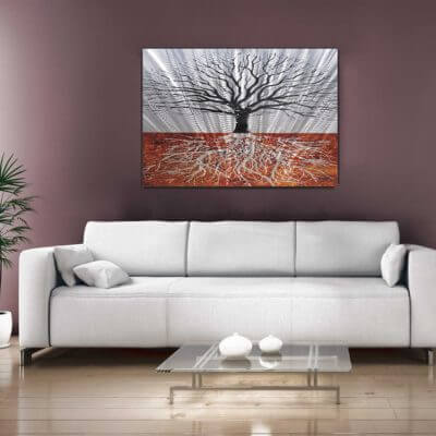 metal tree wall art