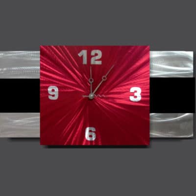 brushed metal clock design