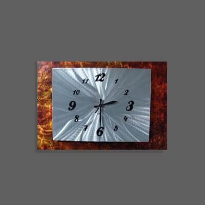 modern rust clock design