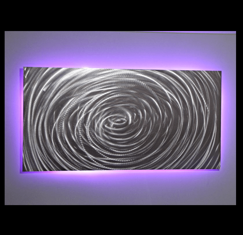Vortex Single Panel LED light - Metalistik Metal Wall Art
