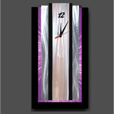wall clock purple