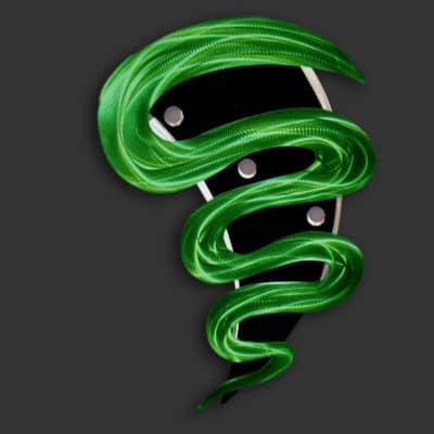 metal art green sculpture