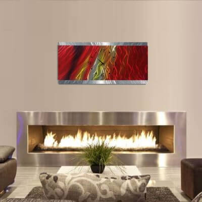 Coloured Metal Wall Clock