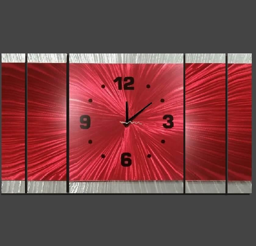 Extra Large Wall Clock Customized S Australia Made Red Metal Wall Clock Design