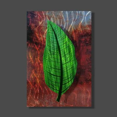 Metal Green Leaf