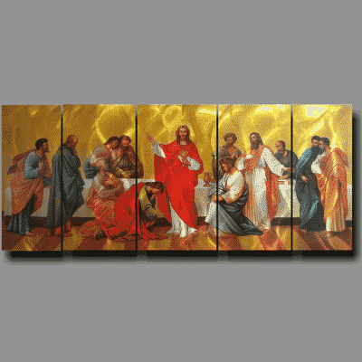 Metal art last supper